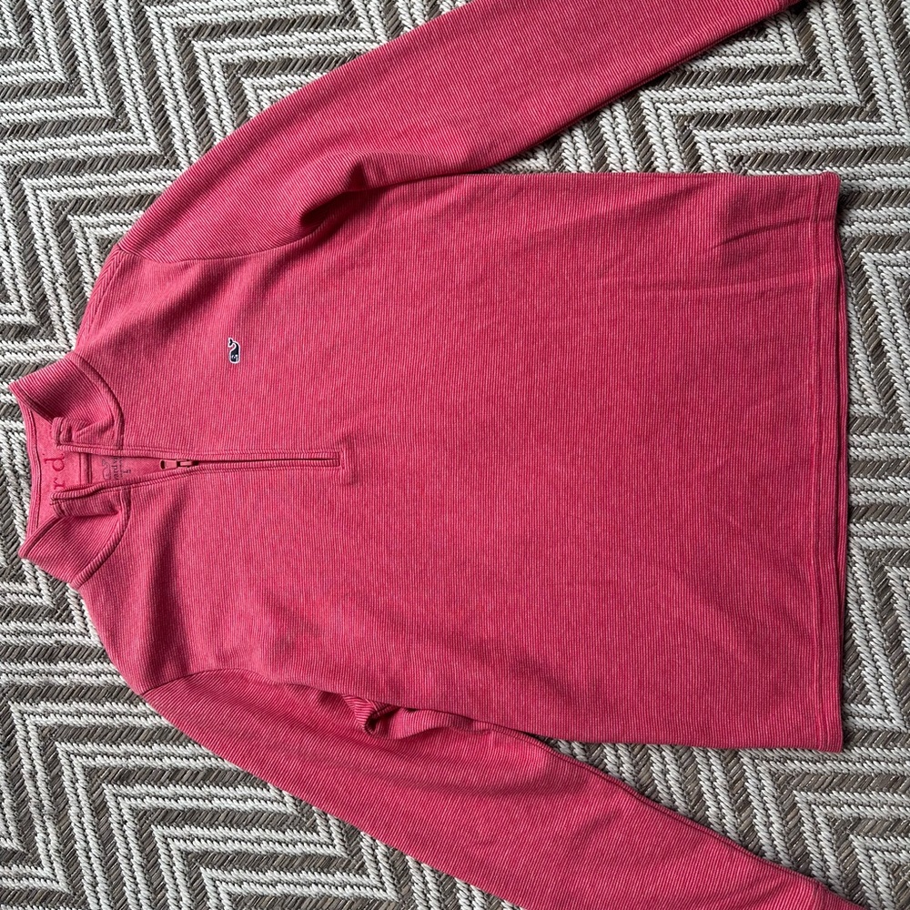 Vineyard Vines Pink Zip Up Sweater